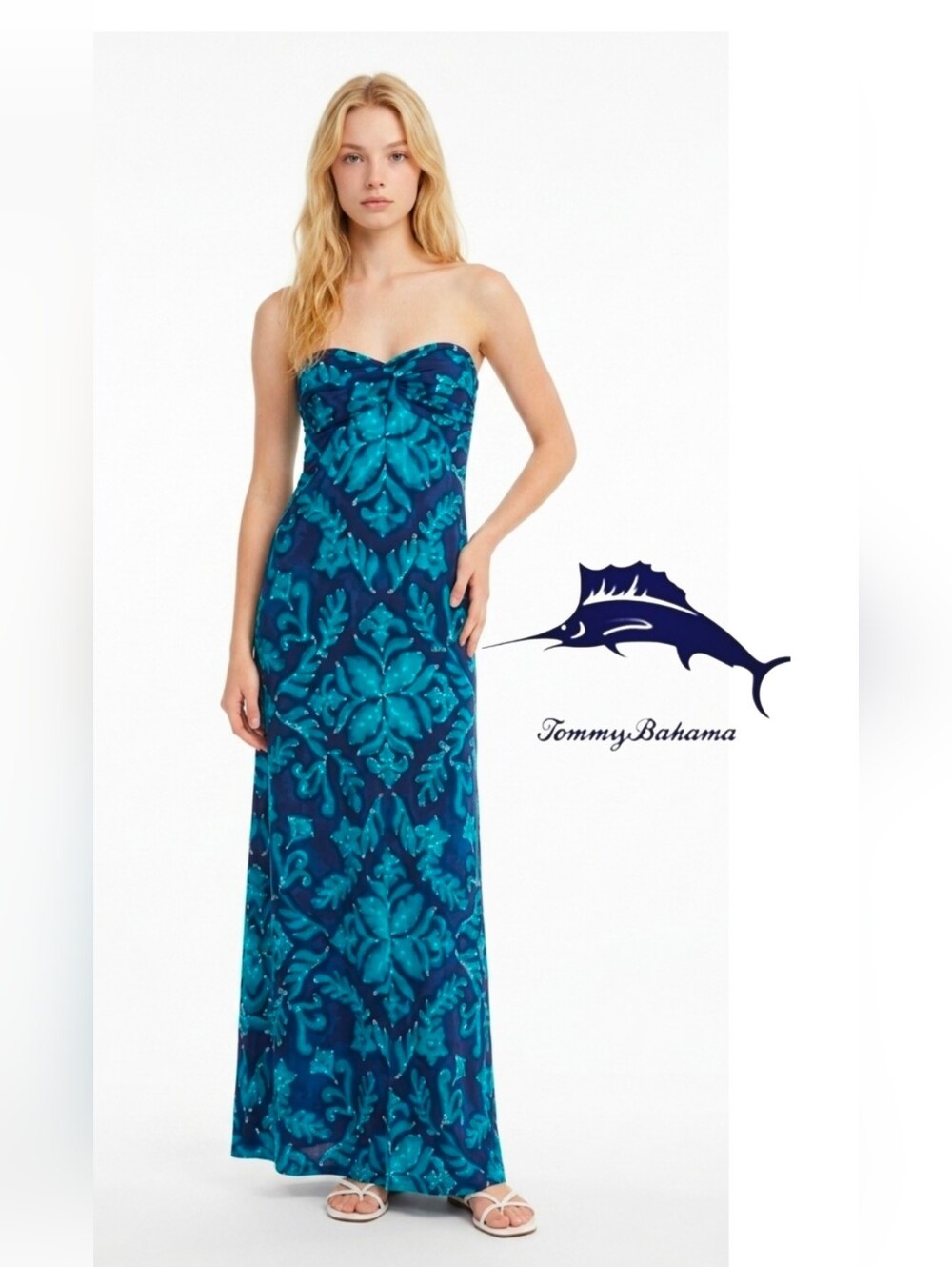 Sale NWT Tommy Bahama perfect summer maxi dress SUPER SOFT. $198 MSRP S - Picture 1 of 14